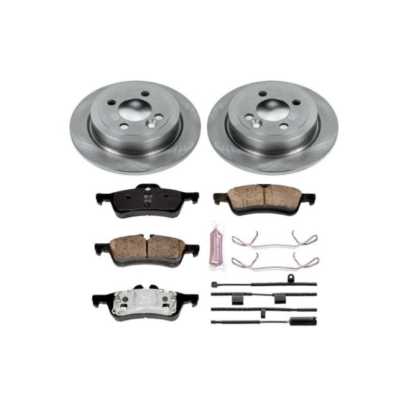 Mini Cooper Brake Kit - Rear - PowerStop - Autospecialty Rotors + Z17 Evolution Plus Ceramic Pads - `07-`08