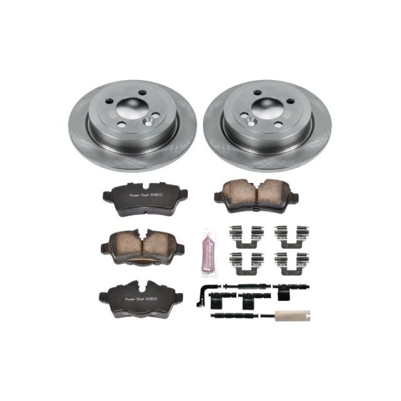 Mini Cooper Brake Kit - Rear - PowerStop - Autospecialty Rotors + Z17 Evolution Plus Ceramic Pads - `07-`10