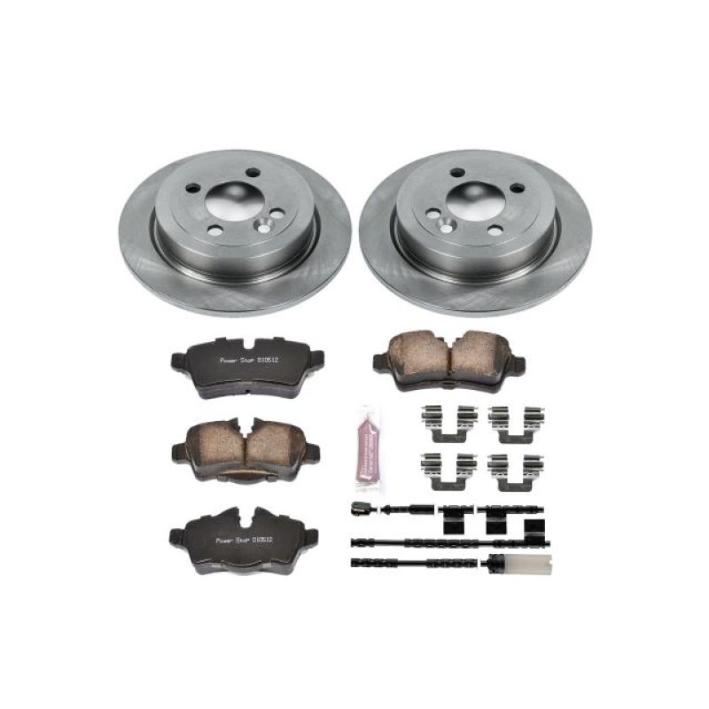 Mini Cooper Brake Kit - Rear - PowerStop - Autospecialty Rotors + Z17 Evolution Plus Ceramic Pads - `11-`16