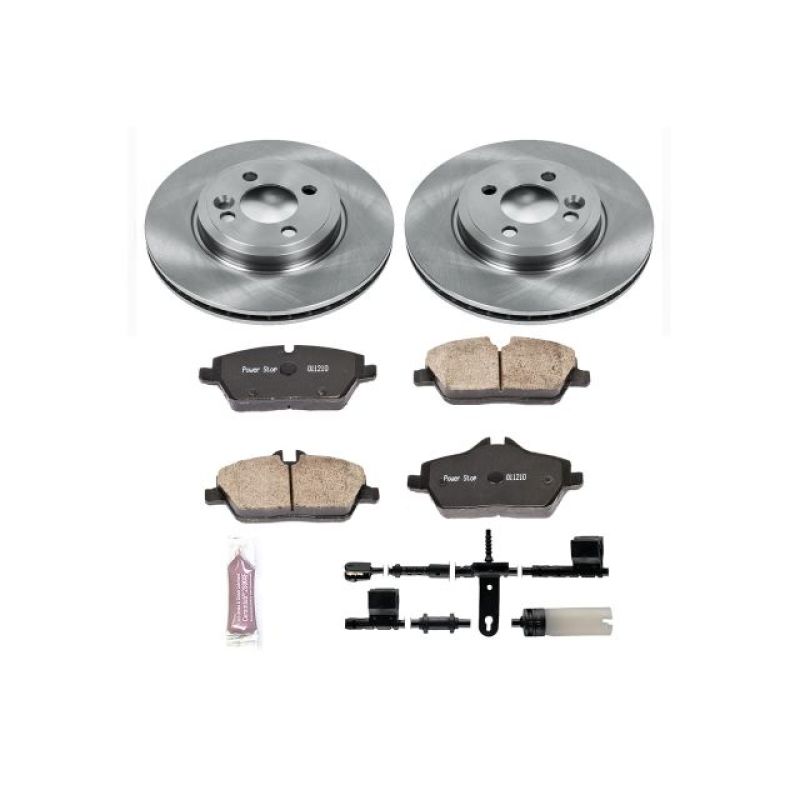 Mini Cooper Brake Kit - Front - PowerStop - Autospecialty Rotors + Z17 Evolution Plus Ceramic Pads - `11-`16