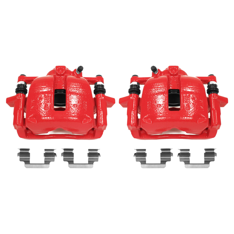 Mini Cooper Brake Calipers - Front - PowerStop - Floating Caliper with Bracket - Red - `07-`16