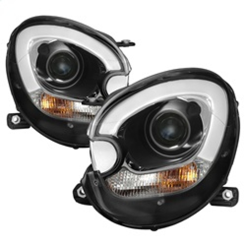 Mini Cooper Countryman Headlight Set - SPYDER - LBDRL Projector - Black - `11-`15