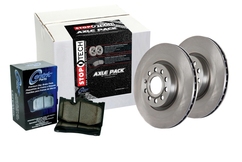 Mini Cooper Brake Kit - Front + Rear - Stoptech - Drilled & Slotted C-Tek Silver Rotors + Centric Premium Pads - Silver - `07-`16