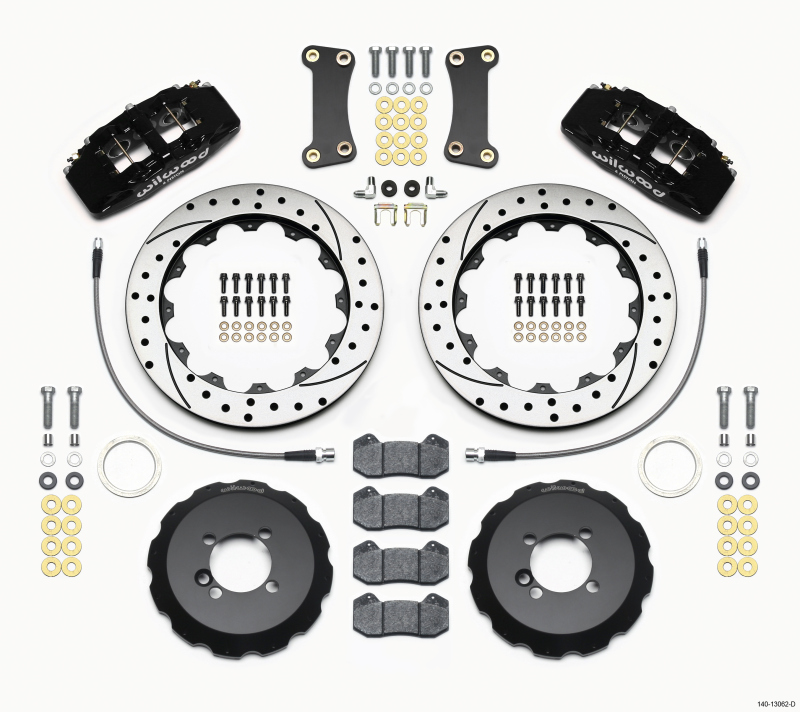 Mini Cooper Brake Kit - Front - Wilwood - DynaPro 6 + 12.88in Drilled Rotors - 2002