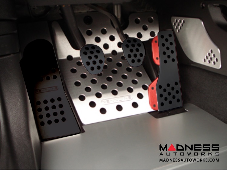 MINI Cooper Aluminum Pedal Set (4 Piece Set) by Rennline (R50 / R52 / R53 Model) - Black